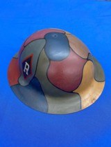 WWI U.S. Army Corp of Engineers Hand Painted Helmet - 3 of 10