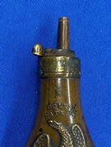 Early Civil War Colt’s Patent Baby Dragoon Powder Flask - 2 of 9