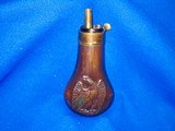 An Early Civil War Eagle On Hummel Powder Flask For A Colt Model 1849 Pocket Revolver In Excellent Plus Original Condition! - 1 of 4