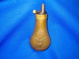 An Early Civil War Colt's Patent Marked Eagle, Shield, & Stars Powder Flask For A Colt Model 1849 Pocket Revolver In Very Nice Untouched Condition!  - 1 of 4