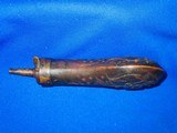 An Early Civil War Double Sided Motifs Powder Flask for A Colt Percussion Model 1851 Navy Revolver In Nice Untouched Condition! - 3 of 4
