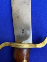 U.S. Army Model 1904 Hospital Corps Bolo Knife with Scabbard Dated 1911 - 5 of 9