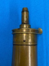 Early Civil War C & J.W. Hawksley Large Pistol or Revolver Large Bag Powder Flask - 5 of 9