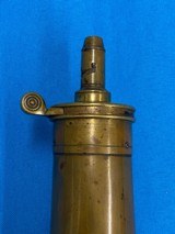 Early Civil War C & J.W. Hawksley Large Pistol or Revolver Large Bag Powder Flask - 2 of 9