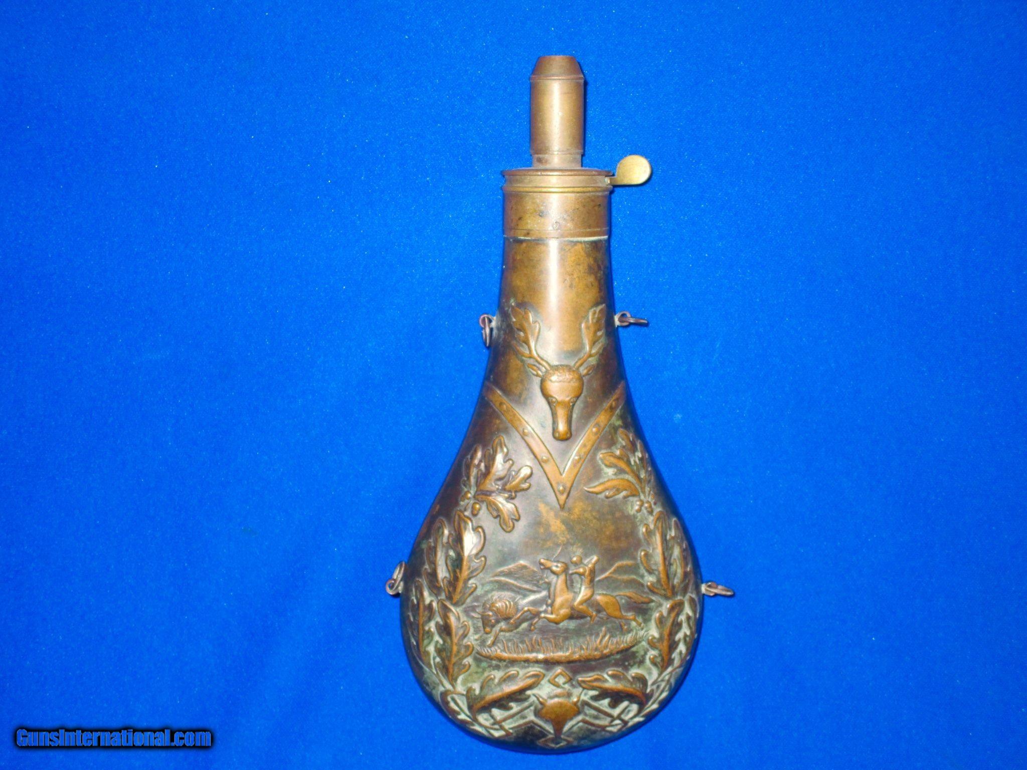 Early & Rare Civil War American Flask Co. Large Double Sided
