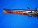 A Scarce & Unusual Left Handed Large Revolutionary War Germanic Flintlock Pistol circa 1760's - 3 of 4