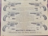 Original and Rare Late 19th Century Whitney Revolver Broadside - 3 of 6
