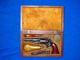 An Early & Scarce Colt Percussion Model #6 Root Revolver In Its Original Case With Accessories In Fine Condition!  