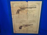 Colt's Patent Fire-Arms Manufacturing Company Advertising Broadside For The New Metallic Cartridge Revolving Pistols