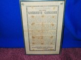 Civil War Massachusetts Arms Company Instruction Broadside for Loading and using the Greene's Carbine