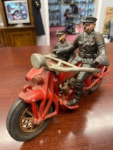 Original 1930s Hubley Cast Iron Indian Motorcycle and Sidecar - 7 of 10