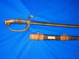 Civil War U.S. Model 1850 Foot Officers Sword Identified To Capt. Oscar Jewett of The Nevada 1st Cavalry 