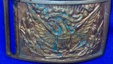 U.S. Civil War Officers Eagle, Shield, & Wreath Gold Gilted Brass Belt Buckle - 2 of 4