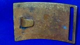 U.S. Civil War Officers Eagle, Shield, & Wreath Gold Gilted Brass Belt Buckle - 3 of 4