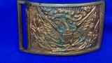 U.S. Civil War Officers Eagle, Shield, & Wreath Gold Gilted Brass Belt Buckle - 1 of 4