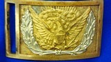 U.S. Civil War Enlisted Man Or Officers Eagle, Shield, & Silver Applied Wreath Brass Belt Buckle - 2 of 4