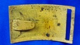 U.S. Civil War Enlisted Man Or Officers Eagle, Shield, & Silver Applied Wreath Brass Belt Buckle - 3 of 4