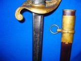Civil War U.S. Model 1850 Staff & Field Officers Sword Identified On Edge Of The Guard To 