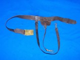 A U.S. Civil War Military Issued Officers Belt and Eagle Buckle with Hangers - 4 of 4