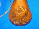 U.S. Civil War Military Type Large Powder Flask with A Large Eagle On Both Sides       - 3 of 4