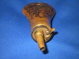 An Early U.S. Civil War Original Double Sided Powder Flask For A Percussion Colt Model 1851 Navy Revolver In Very Good Untouched Condition! - 5 of 6