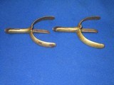 An Early Civil War Pair Of Officers Brass Heel Boot Spurs In Fine & Untouched Condition!    - 1 of 6