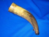 Rare 1800's Powder Horn with Period Painting Of a Beautiful Woman On The Large Face - 3 of 4
