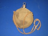 Early U.S. Civil War Military Issued Smooth Side Canteen with Its Original Cover & Strap