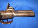 Early 1850's Civil War Henley Hart High Grade Engraved Double Barrel Large Bore Percussion Pistol - 6 of 9