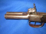 Early 1850's Civil War Henley Hart High Grade Engraved Double Barrel Large Bore Percussion Pistol - 3 of 9