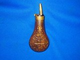 Civil War Military Motif Powder Flask for a Colt Model 1851 Percussion Navy Revolver