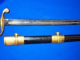 Civil War Ames Mfg. Co. Model 1850 Foot Officers Sword Presented to Lt. Timothy Canavan of the 2nd regt. Mass Vol. - 2 of 4