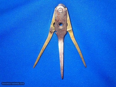 Extremely Early, Rare, & Desirable Pre Civil War Brass & Iron Bullet Mold For A .41 Caliber Volcanic Pistol