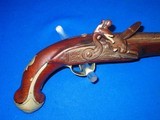 Early & Large European Ornate Flintlock Pistol Made In The late 1700's To Early 1800's.! - 1 of 4