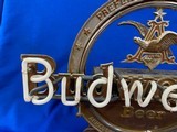 RARE c1940’s Original Budweiser Cast Aluminum Neon Sign - 12 of 14