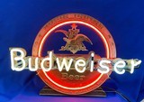 RARE c1940’s Original Budweiser Cast Aluminum Neon Sign