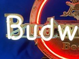 RARE c1940’s Original Budweiser Cast Aluminum Neon Sign - 3 of 14