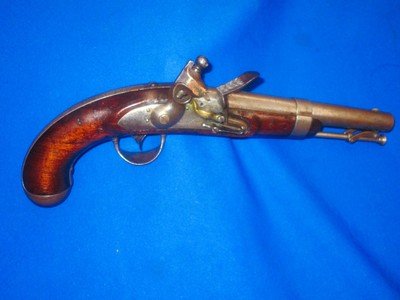  Early U.S. Mexican War to Civil War Military Issued Model 1836 Flintlock Pistol Dated 1837 By Asa Waters