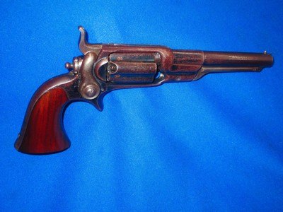 A Desirable Early Civil War Percussion Colt Model 1855 #5A Root Revolver With A Long 4 1/2 Inch Barrel