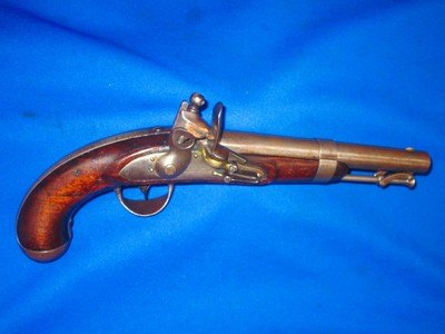 A Very Early & Scarce U.S. Mexican War to Civil War Military Issued Model 1836 Flintlock Pistol By A. Waters Dated 1837