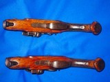 Early 1700's To 1800's Pair Of Large Bore Flintlock Pistols By 