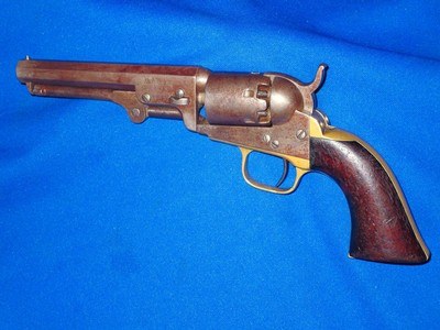 Civil War Military Used Colt Model 1849 Percussion Pocket Revolver Inscribed On The Bottom of The Brass Backstrap To 