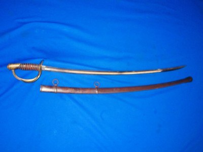 U.S. Civil War Military Issued Model 1860 Cavalry Sword Made by Mansfield & Lamb