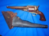 Civil War Transition Remington Percussion Model 1861 Army Revolver With Its Original Holster - 1 of 4