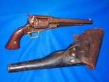 Civil War Transition Remington Percussion Model 1861 Army Revolver With Its Original Holster - 2 of 4