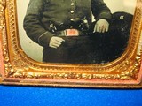 Civil War 1/6 Plate Ambrotype Of An Officer Wearing His Pair Of Colt Army Revolvers - 3 of 5
