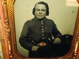 Civil War 1/6 Plate Ambrotype Of An Officer Wearing His Pair Of Colt Army Revolvers - 4 of 5