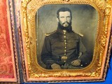 U.S. Civil War Original 1/6 Plate Tintype Image Of A U.S. Infantry Officer In Uniform   
