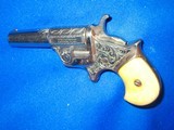Iron Frame Model Factory Engraved With "Extra Coverage" C.H. Ballard Single Shot .41 Caliber Derringer
