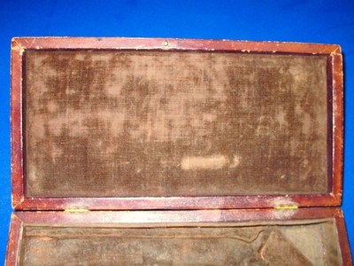 Very Early & Scarce Pre Civil War Deluxe Colt Special Made Leather Bound French Contoured Case For A 5 Inch Barrel Colt Percussion Baby Dragoon  - Image 3 of 5